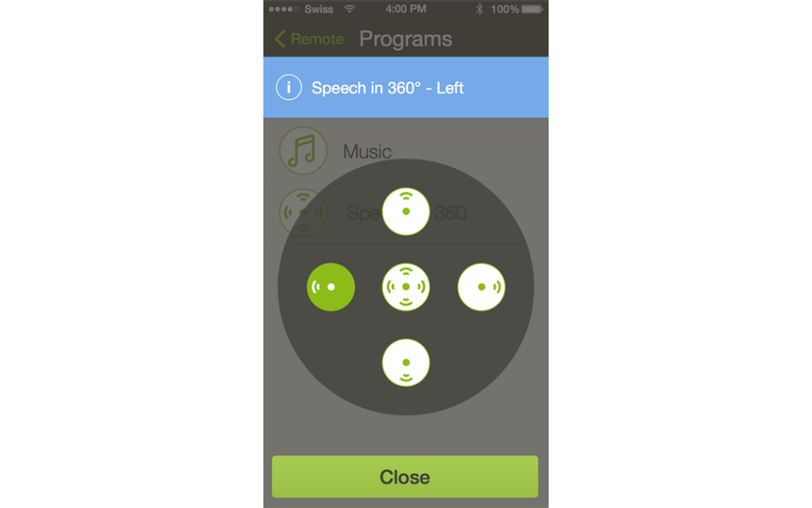 Speech in 360° de RemoteControl App