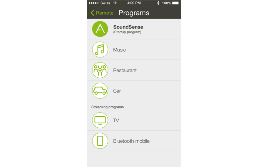 Lista de programas de RemoteControl App